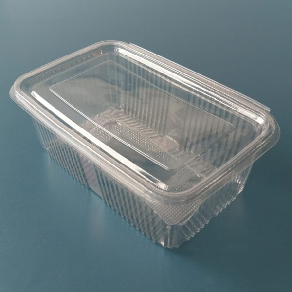 Caserolă cu capac din plastic transparent 1000ml 170x100x60mm